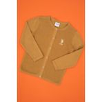 U.S. Polo Assn. Kız Çocuk Camel Düğmeli Bisiklet Yaka Triko Hırka 50316292-VR015 - Camel - Altın - 7 - 8 Yaş