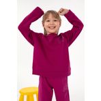 U.S. Polo Assn. Kız Çocuk Fuşya Bisiklet Yaka Basic Sweatshirt 50296391-vr023