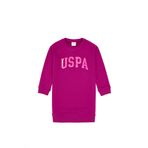 U.S. Polo Assn. Kız Çocuk Fuşya Payet Detaylı Bisiklet Yaka Sweat Örme Elbise 50314313-VR023