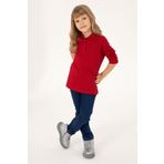 U.S. Polo Assn. Kız Çocuk Kırmızı Polo Yaka Basic Sweatshirt 50296377-vr030