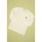 U.S. Polo Assn. Kız Çocuk Krem Düğmeli Bisiklet Yaka Triko Hırka 50316292-VR256 - İnci - 6 - 7 Yaş