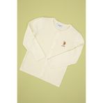 U.S. Polo Assn. Kız Çocuk Krem Düğmeli Bisiklet Yaka Triko Hırka 50316292-VR256