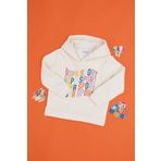 U.S. Polo Assn. Kız Çocuk Krem Renkli Logolu Kapüşonlu Sweatshirt 50290715-VR071