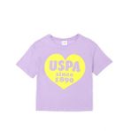 U.S. Polo Assn. Kız Çocuk Lila Bisiklet Yaka Tişört 50288442-VR034 - 11 - 12 Yaş