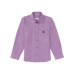 U.s. Polo Assn. Kız Çocuk Menekşe Gömlek Desenli 50297414-vr037 Menekşe Lila