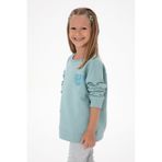 U.S. Polo Assn. Kız Çocuk Mint Simli Baskı Detaylı Bisiklet Yaka Basic Sweatshirt 50314289-VR090