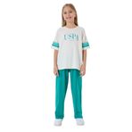 U.S. Polo Assn. Kız Çocuk Pijama Takımı, Yeşil, 10-11 Yaş