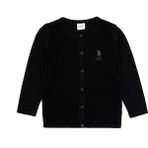 U.S. Polo Assn. Kız Çocuk Siyah Düğmeli Bisiklet Yaka Triko Hırka 50316292-VR046 - Siyah-128 - 11 - 12 Yaş