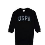 U.S. Polo Assn. Kız Çocuk Siyah Payet Detaylı Bisiklet Yaka Sweat Örme Elbise 50314313-VR046 - 10 - 11 Yaş - Siyah-128