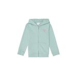 U.S. Polo Assn. Kız Çocuk Su Yeşili Fermuarlı Basic Sweatshirt 50296390-vr048