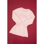 U.S. Polo Assn. Kız Çocuk Toz Pembe Payet İşlemeli Sweat Örme Elbise 50315624-VR050 - 8 - 9 Yaş