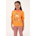 U.S. Polo Assn. Kız Çocuk Turuncu Kapüşonlu Sweatshirt 50317906-VR244