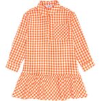 U.S. Polo Assn. Kız Çocuk Turuncu Uzun Kol Dokuma Elbise 50271201-VR181 - Oranj - 13 - 14 Yaş