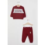 U.S. Polo Assn. Lisanslı Camel Erkek Bebek Uzun Kol Eşofman Takım