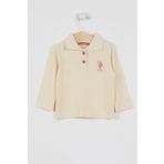 U.S. Polo Assn. Lisanslı Classic Fildişi Bebek Uzun Kol Yakalı Sweatshirt