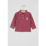 U.S. Polo Assn. Lisanslı Classic Gül Kurusu Bebek Uzun Kol Yakalı Sweatshirt