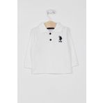 U.S. Polo Assn. Lisanslı Classic Krem Erkek Bebek Uzun Kol Yakalı Sweatshirt