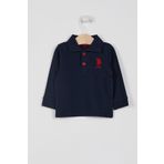 U.S. Polo Assn. Lisanslı Classic Lacivert Erkek Bebek Uzun Kol Yakalı Sweatshirt