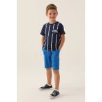 U.S. Polo Assn. Lisanslı Since Koyu Indigo Erkek Çocuk Bermuda Takım - Koyu İndigo - 14 - 15 Yaş