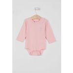 U.S. Polo Assn. Lisanslı Somon Kız Bebek Uzun Kol Body Zıbın