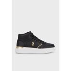 U.S. Polo Assn Logolu Bilekli Sneaker Bayan Ayakkabı ALON 3PR SİYAH