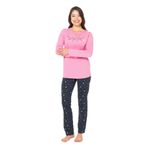 U.S. POLO ASSN. Pamuk Pijama Takımı, L, USPA20140W25-26, Fuşya, kadın
