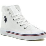 U.S. Polo Assn. Penelope Hı Beyaz Renk Boğazlı Sneaker Ayakkabı - 001-Beyaz