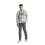 U.S. POLO ASSN. Polarlı Pijama Takımı, M, Perita-P18P754, Gri, erkek