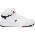 U.S. Polo Assn. Presto Hi Erkek Günlük Uzun Konçlu Sneaker Spor Ayakkabı 101812440 - Beyaz