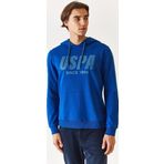 U.S. Polo Assn. Regular Fit Erkek Kapşunlu Saks Mavisi Sweat T-Shirt