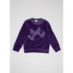 U.s. Polo Assn. Sadife Bisiklet Yaka Standart Kalıp Düz Mor Kız Çocuk Sweatshirt - 3 - 4 Yaş
