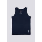 U.s. Polo Assn Solid Color Lacivert Erkek Çocuk 2li Atlet - 11 - 12 Yaş - Lacivert - Beyaz