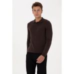 U.S. Polo Assn. U.s Polo Asnn Erkek Triko Kazak - Koyu Kahverengi - 3XL