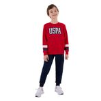 U.S. Polo Assn. U.S. Polo Assn Erkek Çocuk Eşofman Takımı, 6-7 Yaş, US2213-C-V1, Kırmızı, erkek-çocuk