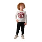 U.S. Polo Assn. U.S. Polo Assn Erkek Çocuk Pijama Takımı, 9-10 Yaş, US1578-C-V2, Beyaz, erkek-çocuk