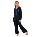 U.S. Polo Assn. U.S. Polo Assn Kız Çocuk Gömlek Pijama Takımı, 12-13 Yaş, US2327-C-V1, Lacivert, kız-çocuk