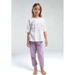 U.S. Polo Assn. U.S. Polo Assn.. Kız Çocuk Krem Kısa Kol Pijama Takım - 9 - 10 Yaş
