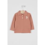 U.S. Polo Assn. U.s. Polo Assn Lisanslı Classic Açık Kahve Bebek Uzun Kol Yakalı Sweatshirt - 6 - 9 Ay - Kahverengi