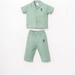 U.S. Polo Assn. U.s.polo Erkek Bebek Gömlek Pijama Takımı - Mint