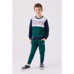 U.S. Polo Assn. Us Polo Erkek Çocuk Eşofman Takımı US1922 Koyu Yeşil - 14 - 15 Yaş