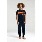 U.s. Polo Assn. US2016 Lacivert Pamuklu Erkek Çocuk Kısa Kollu Pijama Takımı - 5 - 6 Yaş
