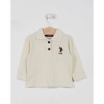 U.S. Polo Assn. USB994 Ekru Bebek Uzun Kol Yakalı Sweatshirt