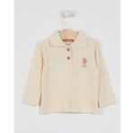 U.S. Polo Assn. USB994 Fildişi Bebek Uzun Kol Yakalı Sweatshirt