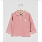 U.S. Polo Assn. USB994 Pembe Bebek Uzun Kol Yakalı Sweatshirt