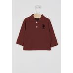 U.S. Polo Assn. USB998 Bordo Erkek Bebek Uzun Kol Yakalı Sweatshirt
