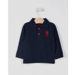 U.S. Polo Assn. USB998 Lacivert Erkek Bebek Uzun Kol Yakalı Sweatshirt