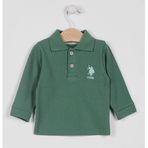 U.S. Polo Assn. USB998 Yeşil Erkek Bebek Uzun Kol Yakalı Sweatshirt