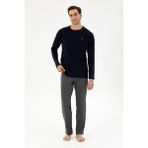 U.S. Polo Assn. Uzun Kol Erkek Pijama Takım 18836 - Lacivert