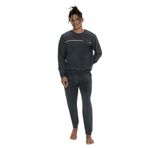 U.S. POLO ASSN. Uzun Kollu Pijama Takımı, L, USP18921, Antrasit Melanj, erkek