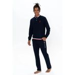 U.S. POLO ASSN. Uzun Kollu Pijama Takımı, XL, USP18922, Lacivert, erkek